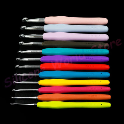 Silicone World 45/37PCS Crochet Set DIY Hand Held Knitting Tools Woolen Weaving Tool Kits With Storage Bag Hook Needle Set