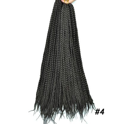 Synthetic Box Braids Hair Colored Crochet Hair 24"