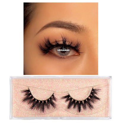 LEHUAMAO Eyelashes 3D Mink Lashes natural mink lashes for daily wear soft lashes Eyelash extension real Eyelash for makeup D103