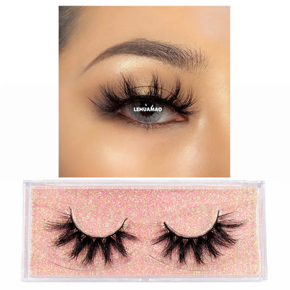 LEHUAMAO Eyelashes 3D Mink Lashes natural mink lashes for daily wear soft lashes Eyelash extension real Eyelash for makeup D103