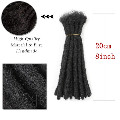 Handmade Dreadlocks 10strands 8" Locs Hip-Hop Style