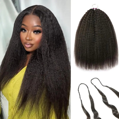 Natural Black Kinky Straight Crochet Hair