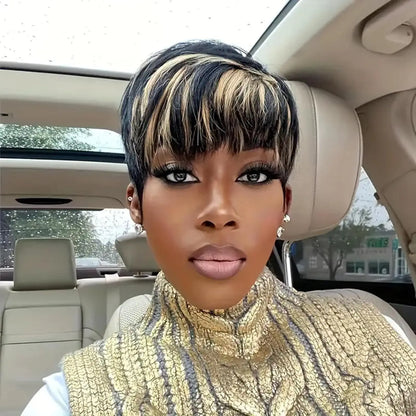 Short Pixie Cut Synthetic Hair Wig