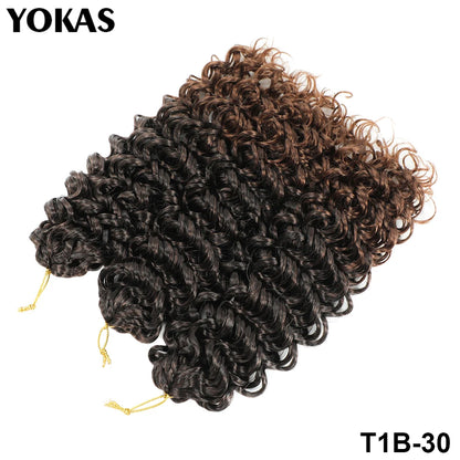 GOGO Curl Synthetic Crochet Hair Extensions For Female 14 18 22 Inch Faux Locs Afro Curl Braiding Hair Strands For African Women