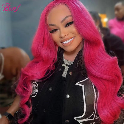 Hot Pink Colored Body Wave Bundles