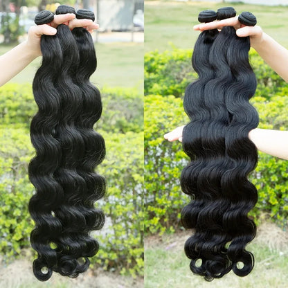 15A 24 26 28 30  Inch Human Hair 4 Bundles Body Wave Bundles Human Hair Body Wave 3/4 Bundles Units