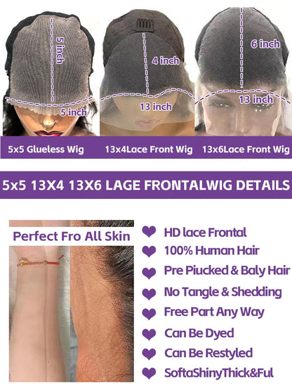 40 42 Inch Body Wave Human Hair Wigs