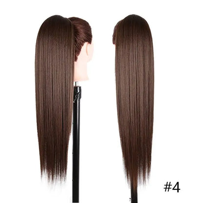 Julilanna Synthetic Kanekalon Futura Fiber Body Ocean Curly Brazilian Straight Water Wave Hair Extensions Synthetic Ponytail