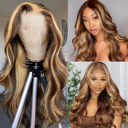 30 Inch Colored Highlight Human Hair