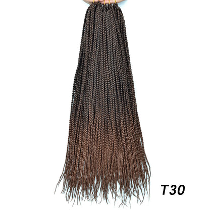 Synthetic Box Braids Hair Colored Crochet Hair 24"