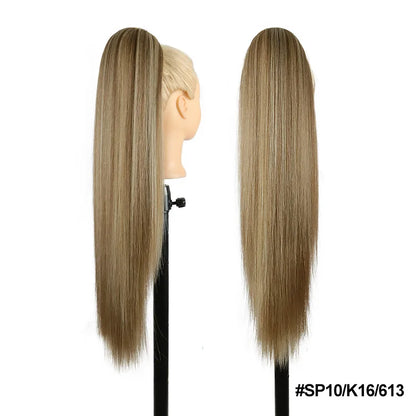 Julilanna Synthetic Kanekalon Futura Fiber Body Ocean Curly Brazilian Straight Water Wave Hair Extensions Synthetic Ponytail