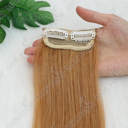MRS HAIR Clip in Extentions Human Hair Machine Remy Clip ins Add Top/Side Volume For Short Hair 10-30cm  Hairpiece