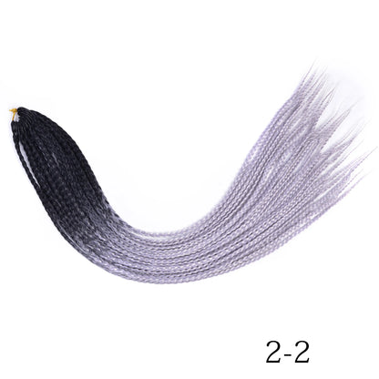 Synthetic Box Braids Hair Colored Crochet Hair 24"