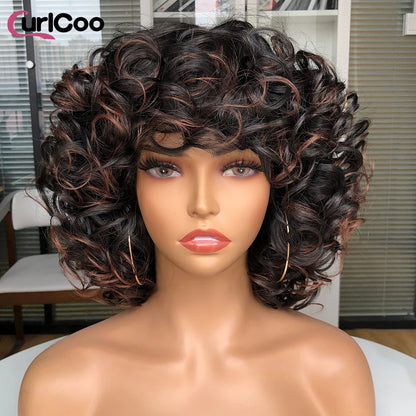 Short Hair Afro Kinky Curly Wig