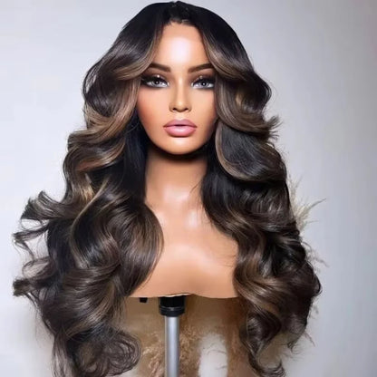 250 Density P1B30 Highlight Ombre Human Hair Wig