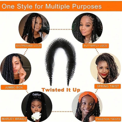 Synthetic Wig Twist Hair Marley Twist Braiding Hair Springy Afro Twist Hair for Soft Locs Passion Twist Hair Butterfly Locs Hair