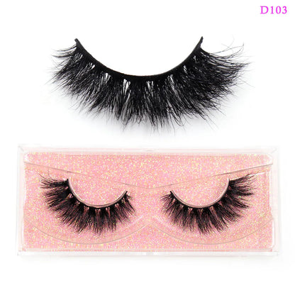 LEHUAMAO Eyelashes 3D Mink Lashes natural mink lashes for daily wear soft lashes Eyelash extension real Eyelash for makeup D103