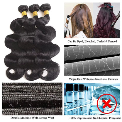 30 40Inch 3 4 Bundle Loose Body Wave Bundles