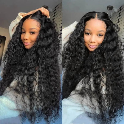 Deep Wave Human Hair Wigs 5X5 Hd Lace Closure Wig Wear And Go Glueless Curly Lace Front Wig Brazilian Wigs Original Pre Plucked