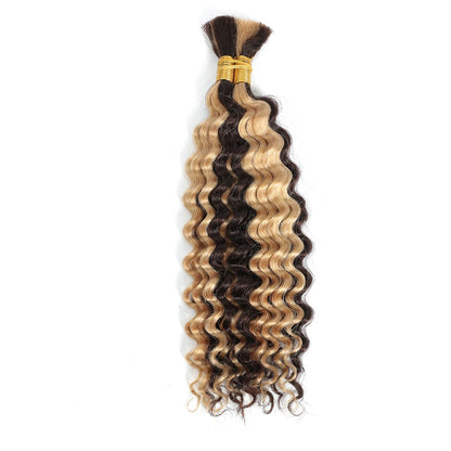 Human Braiding Hair Deep Wave Bulk Human Hair