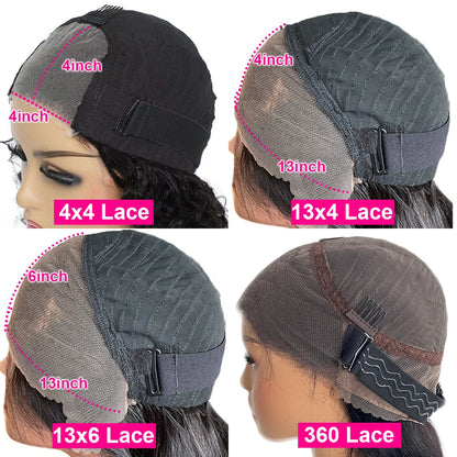 Wear And Go 4x4/5x5 HD Transparent Lace Human Hair Wigs Short Bob Straight Glueless Wig Human Hair 13×4/13×6 HD Lace Frontal Wig