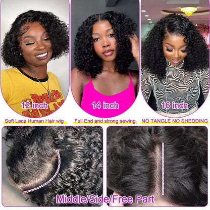 Short Bob Deep Water Wave 13x6 Hd Lace Frontal