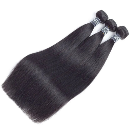 12A Straight Human Hair Bundles 100% Human Hair 30 32 Inch Raw Hair Extensions Black Remy Weave 3 4 Bundles 3-5 Days Delivery
