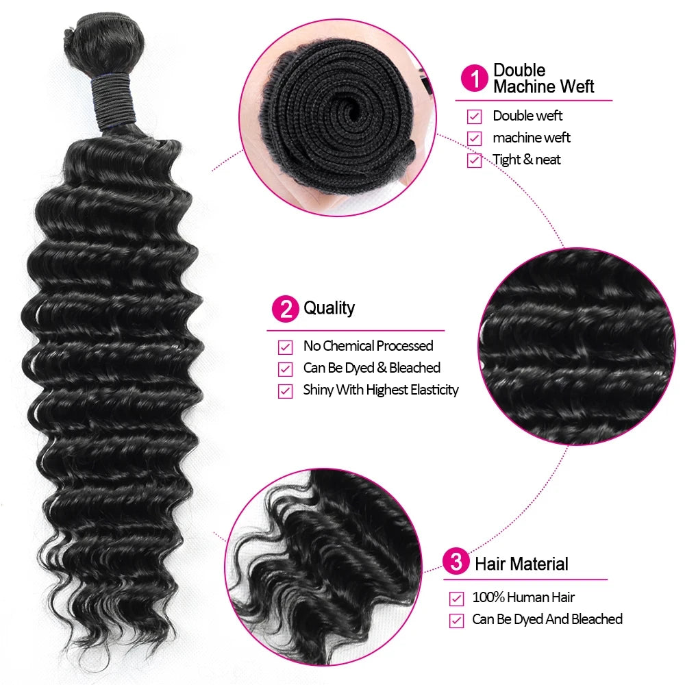 Deep Wave Curly Human Hair Bundles Burmese Curly Hair Bundles Water Wave Unprocessed Raw Hair Extensions 1 3 4 Bundles Pieces