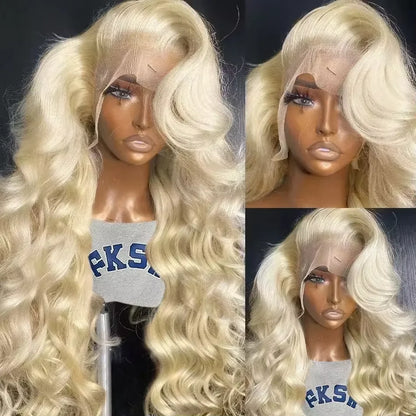 220% Density Human Hair Wigs Blonde 613 Lace Front Wig