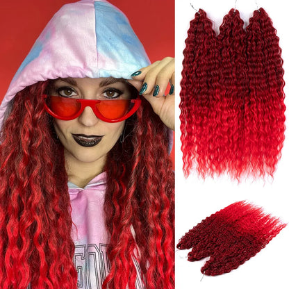 32Inch 3pcs Water Wave Twist Crochet Hair