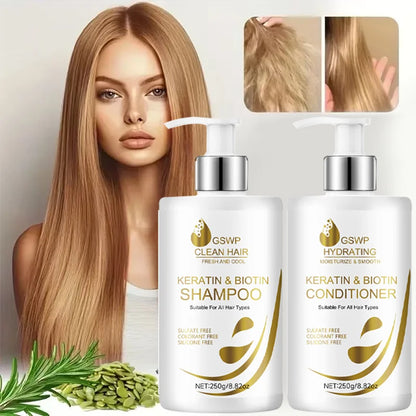 GSWP Keratin Biotin Shampoo Conditioner Set