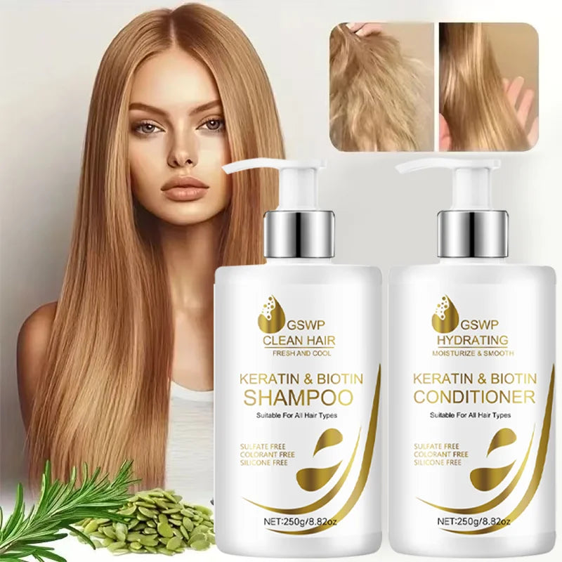 GSWP Keratin Biotin Shampoo Conditioner Set