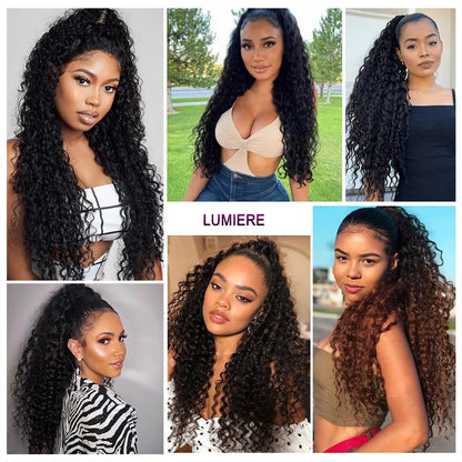 Afro Kinky Deep Water Curly Wave Ponytail