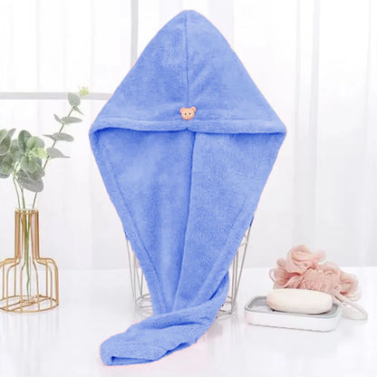 Women Long Hair Quick-Dry Hair Towel Soft Microfiber Towels Shower Cap Towel Bath Hats for Women Dry Hair Cap Lady Turban Head