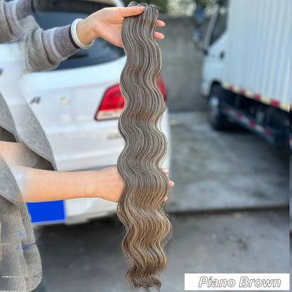 30Inches Ombre Blond T1B/27# 200g Body Wave Brown 12# M816 Highlight P27/613 White 58# Bio Protein Synthetic Hair Weave Bundles