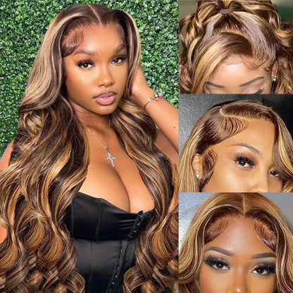 30 Inch Colored Highlight Human Hair