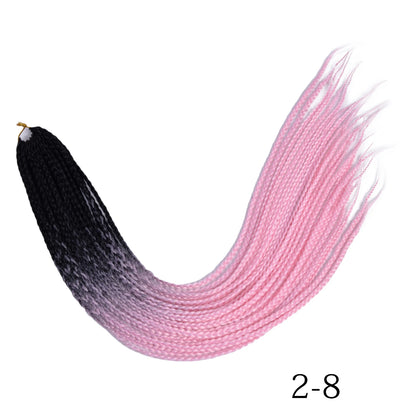 Synthetic Box Braids Hair Colored Crochet Hair 24"