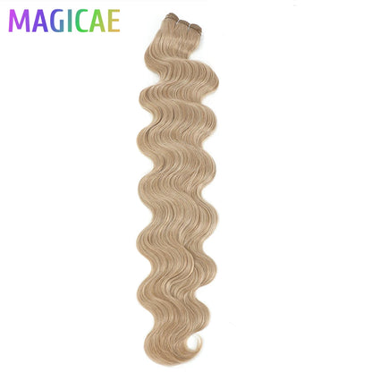 30Inches Ombre Blond T1B/27# 200g Body Wave Brown 12# M816 Highlight P27/613 White 58# Bio Protein Synthetic Hair Weave Bundles