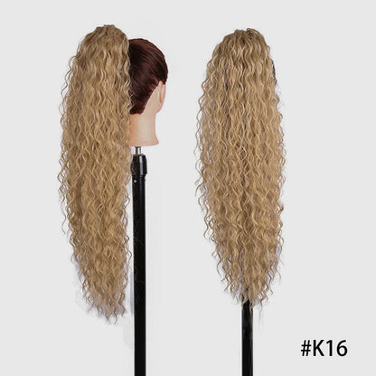 Julilanna Synthetic Kanekalon Futura Fiber Body Ocean Curly Brazilian Straight Water Wave Hair Extensions Synthetic Ponytail