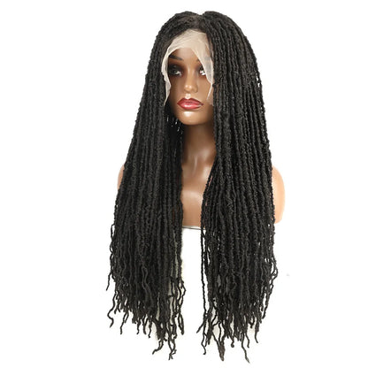 Synthetic Faux Locs Wig Full Lace Dreadlock Wig with Baby Hair Long Twist Dreads Wig Knotless New Locks Wigs Black