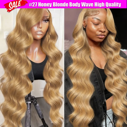 30 36 Inch Honey Blonde Wig Human Hair