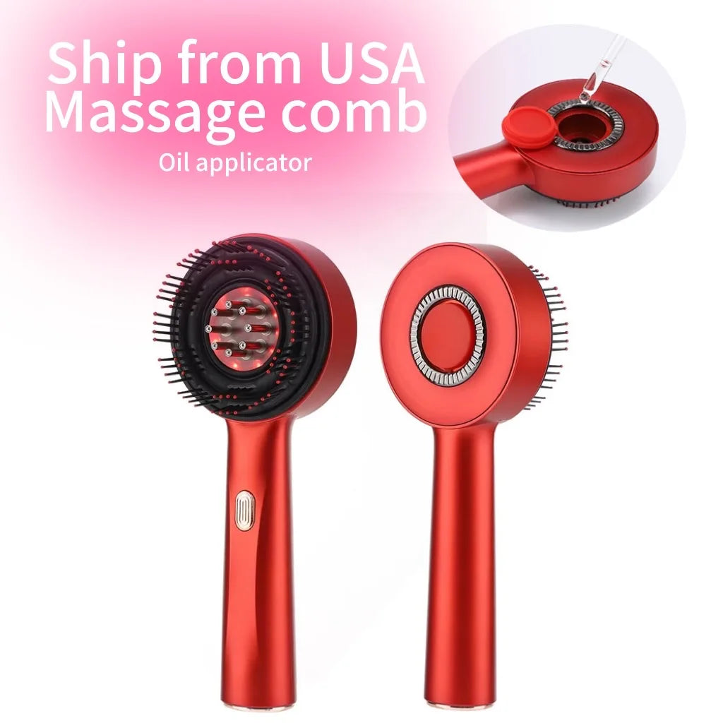 Hair Oil Applicator Electric Massage Comb 3 Modes Hair Massage Brush for Hair Follicles On The Head Essence Oil Applicator Tools
