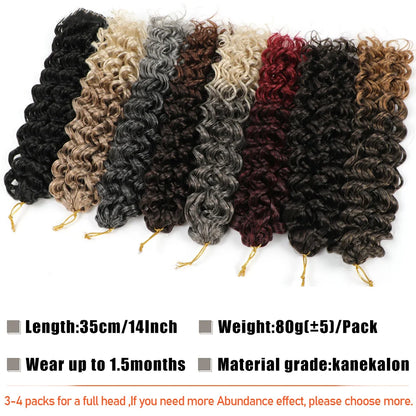 GOGO Curl Synthetic Crochet Hair Extensions For Female 14 18 22 Inch Faux Locs Afro Curl Braiding Hair Strands For African Women