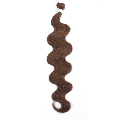 Blond 613 Sliver Gray Body Wave Hair Bundles 26 Inches Highlight Piano 27/613 Natural Synthetic Hair Weave Ombre Brown Ponytail