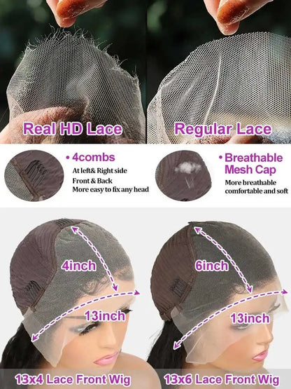 Straight Lace Front Wig Remy Glueless