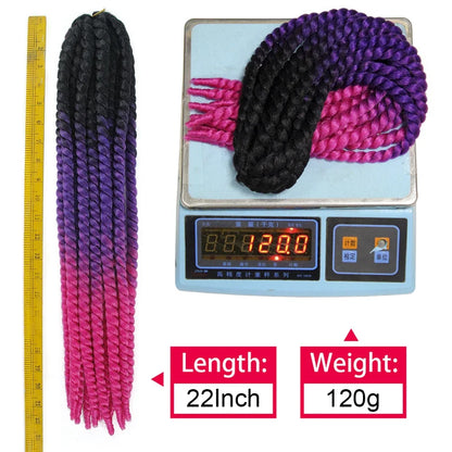 22 inch 120g Senegalese Twist Hair Jumbo