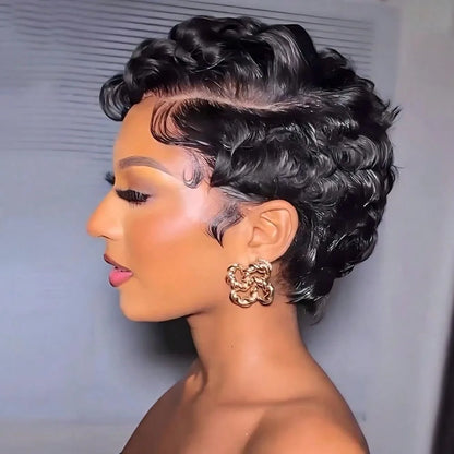 Short Pixie Cut Wigs Human Hair