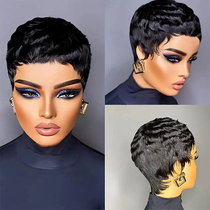 Wigs for Black Women Pixie Cut Human Hair