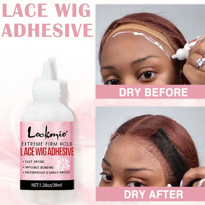 Wig Glue Waterproof Adhesive Bonding Lace Toupee Front Closure and Glue Remover Travel Size Wigs Extension Products for Beginner