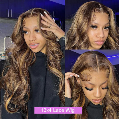 30 Inch Colored Highlight Human Hair